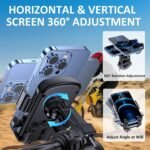 Bike Phone Mount Holder, Motorcycle Phone Mount for Scooter, Mountain, Dirt Bike, Stroller and Motorcycle, 360°Rotate Handlebar Phone Holder Compatible with iPhone & Android Smartphones from 4.7-7.2'' - Image 6