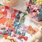 Reginary 100 Pieces Dog Bow Tie Collar Set Include 40 Dog Neckties, and 30 Puppy Bowties, 30 Collar Flowers, Adjustable Pet Ties Grooming for Small Medium Cats Pets Supply(Flower) - Image 5