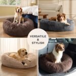 Bedsure SupportMax™ Calming Dog Beds Large Sized Dog Washable Pet Bed,36in | 420GSM Plush Fluffy Donut Round,Thick Supportive,Removable Cover,Anti-Slip,Anti-Anxiety,for Big Dogs Up to 80 Lbs,Dark Grey - Image 6