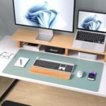 Aothia Leather Desk Pad Protector, Mouse Pad, Office Desk Mat, Non-Slip PU Leather Desk Blotter, Laptop Desk Pad, Waterproof Desk Writing Pad for Office and Home (Light Blue,31.5" x 15.7") - Image 10