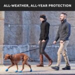 PawZ Rubber Dog Boots for Medium Paws - All-Weather Waterproof Dog Shoes, Anti-Slip Traction for Rain, Snow, Mud & Hot Pavement - Pull-On Dog Booties, Black - Medium (2.5" - 3") - Pack of 12 - Image 7