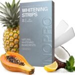InoPro Natural Teeth Whitening Strips Kit 21 Treatments - Sensitive Teeth Whitener, Peroxide Free with Papain, Bromelain, Coconut Oil, White Strips for Teeth Whitening (42 Strips) - Image 2