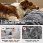 Bedsure SupportMax™ Calming Dog Beds Large Sized Dog Washable Pet Bed,36in | 420GSM Plush Fluffy Donut Round,Thick Supportive,Removable Cover,Anti-Slip,Anti-Anxiety,for Big Dogs Up to 80 Lbs,Dark Grey - Image 4