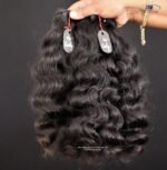 IDM 14” Curly 2 bundles raw indian bundles human hair indian natural curly single donor hair - Image 2