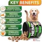 Hemp Calming Chews for Dogs with Anxiety and Stress - Dog Calming Treats - Anxiety Relief - Separation - Travel - Barking - Melatonin - Hemp Oil - 120 Soft Treats - Made in USA - Image 3