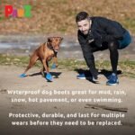 PawZ Rubber Dog Boots for Medium Paws - All-Weather Waterproof Dog Shoes, Anti-Slip Traction for Rain, Snow, Mud & Hot Pavement - Pull-On Dog Booties, Black - Medium (2.5" - 3") - Pack of 12 - Image 8