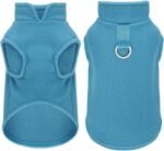 Sleeveless Pullover Fleece Vest for Small Dogs: Cozy Polyester Dog Jacket, Tank Top Sweater with Leash Ring and Armholes, Crisp, Warm, and Easy-to-Wear Design for Everyday Comfort Lake Blue M - Image 2