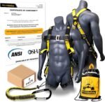KwikSafety - Charlotte, NC - SUPERCELL Safety Harness [3 D-RINGS] Full Body Safety Harness Fall Protection Kit ANSI OSHA - Image 2