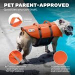 Outward Hound Granby Splash Orange Dog Life Jacket, XS - Image 6