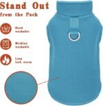 Sleeveless Pullover Fleece Vest for Small Dogs: Cozy Polyester Dog Jacket, Tank Top Sweater with Leash Ring and Armholes, Crisp, Warm, and Easy-to-Wear Design for Everyday Comfort Lake Blue M - Image 5