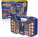 Battery Daddy Storage & Organizer Case with Tester, Stores & Protects Up to 180 Batteries, Double-Sided, Clear Locking Lid, Secure Latches & Portable Carrying Handle - Blue (Batteries Not Included) - Image 2