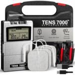 TENS 7000 Rechargeable Tens Unit Muscle Stimulator, Back Pain Relief, 4 Electrodes/Unit Pads, Period Pain Simulator, Muscle Recovery & Growth, Stim Machine, Electrotherapy, TENS Machine - Image 2