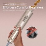TYMO CurlPro Plus Automatic Rotating Curling Iron - Upgraded Long Barrel Curling Wand for Beach Waves & Long Hair, Ceramic Hair Curler for Women, Anti-Scald, 600M Ionic, Dual Voltage, Gold, 1 Inch - Image 3