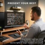 HumanCentric Video Conference Lighting - Webcam Light for Streaming LED | Monitor & Laptop Light for Video Conferencing, Zoom Lighting for Computer, Replace Ring Light for Zoom Meeting, Double Kit - Image 3