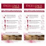 L'Oreal Paris Excellence Crème Permanent Hair Dye, Triple Care Hair Color with Hyaluronic Acid for 100% Gray Coverage, 6 Light Brown, 1 Kit (Pack of 2) (Packaging May Vary) - Image 11