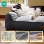 Bedsure SupportMax™ Extra Thick Orthopedic XL Dog Bed for Extra Large Dogs | 48" Premium Supportive Couch for Senior Dogs, Water-resistant Removable Washable Cover, Big Comfy Pet Sofa with Sherpa, Grey - Image 6