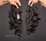 IDM 14” Curly 2 bundles raw indian bundles human hair indian natural curly single donor hair - Image 7