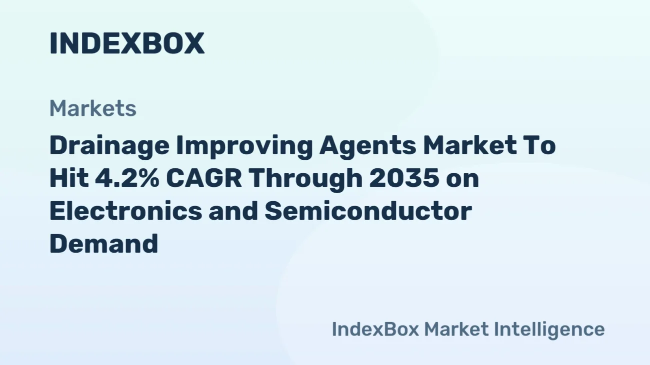 Drainage Improving Agents Market 4.2% CAGR to 2035 Driven by Electronics and Semiconductor Fabrication – News and Statistics